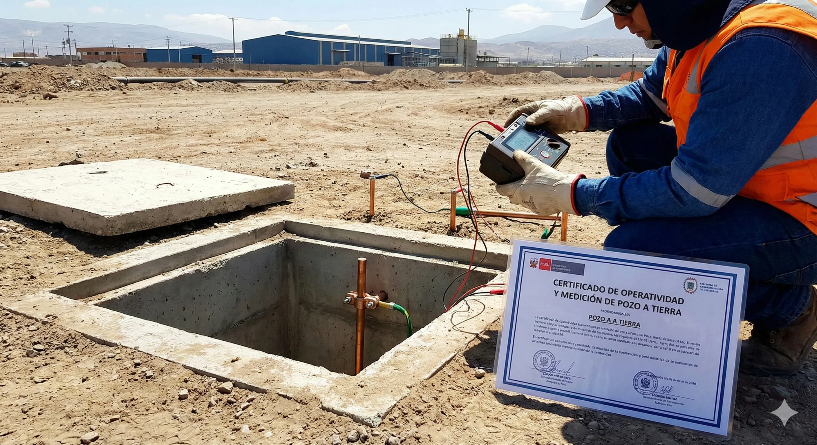Mantenimiento de pozo a tierra con teluómetro