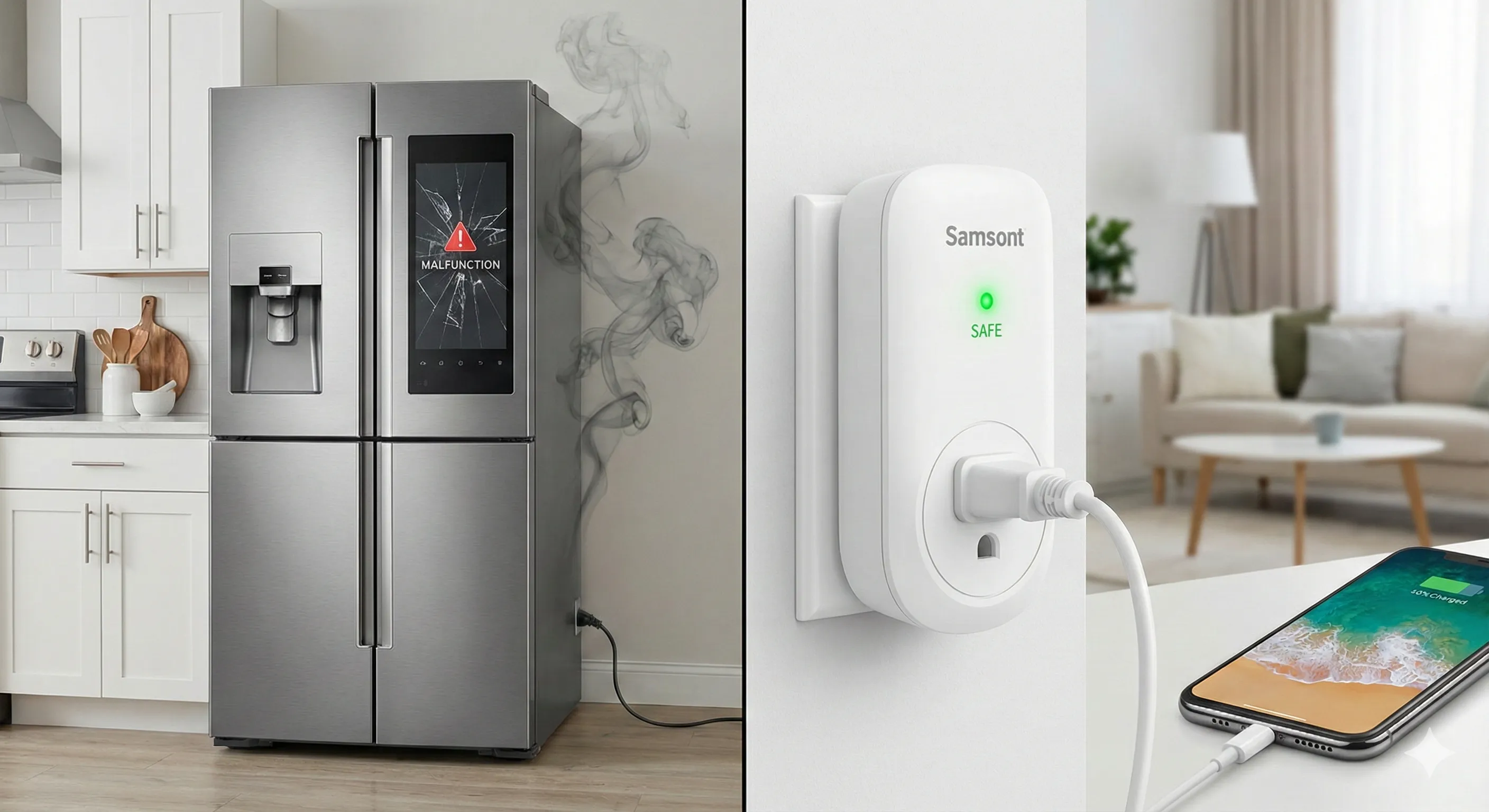 Protector de voltaje en tablero eléctrico